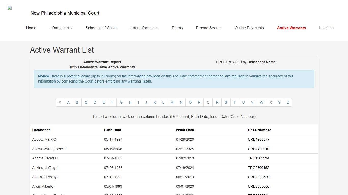 New Philadelphia Municipal Court